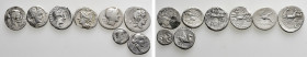8 Roman Coins; Roman Republic and Augustus