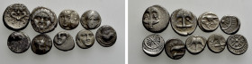 9 Greek Silver Coins