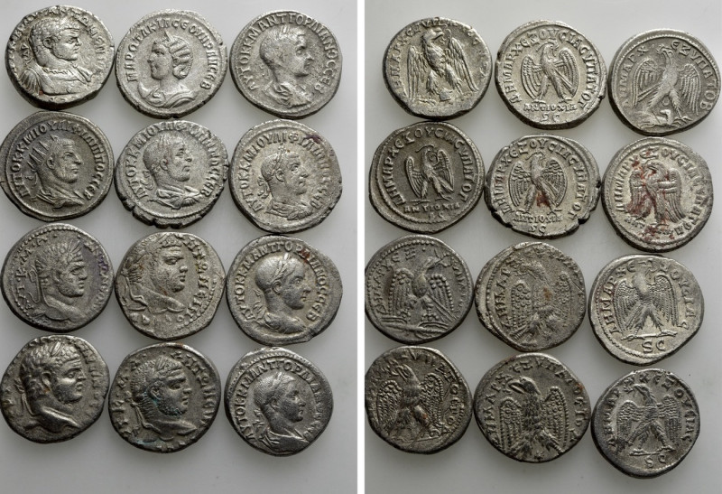 12 Roman Provincial Tetradrachms. 

Obv: .
Rev: .

. 

Condition: See pic...