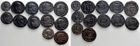 12 Roman Coins; Maxentius etc