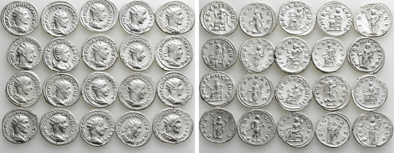 20 Antoniniani. 

Obv: .
Rev: .

. 

Condition: See picture.

Weight: g...