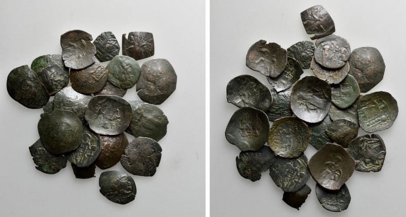 23 Byzantine Coins. 

Obv: .
Rev: .

. 

Condition: See picture.

Weigh...