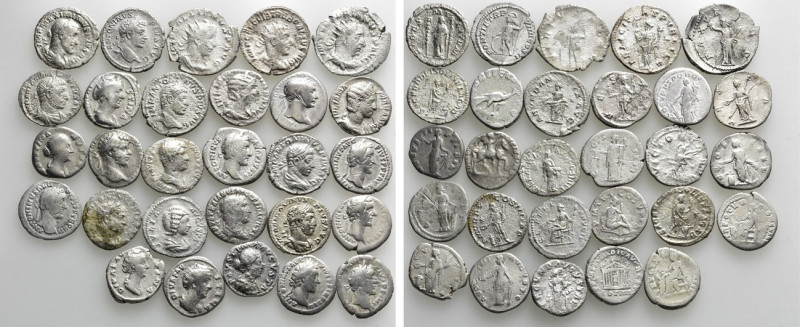 28 Roman Silver Coins. 

Obv: .
Rev: .

. 

Condition: See picture.

We...