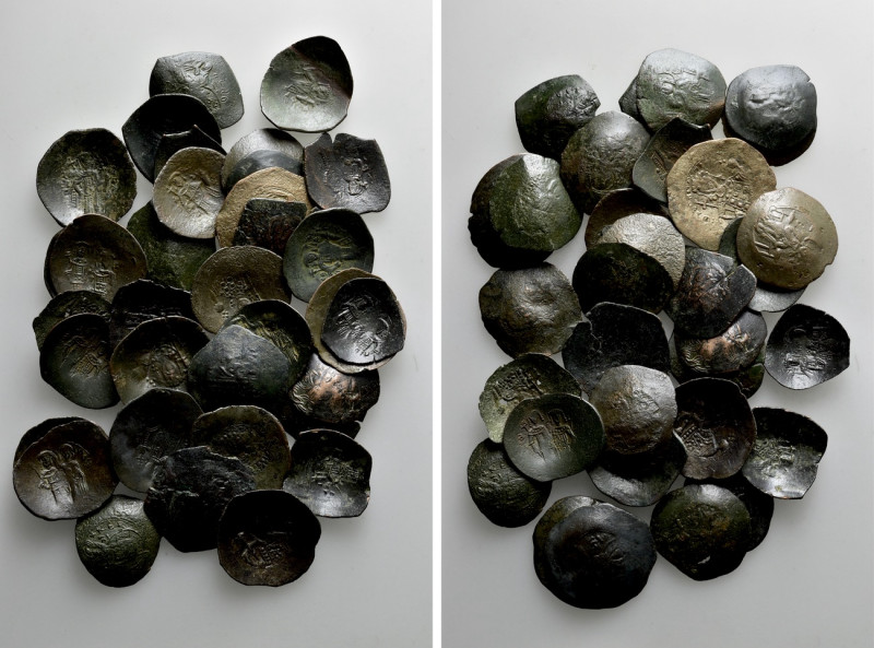 35 Late Byzantine Coins. 

Obv: .
Rev: .

. 

Condition: See picture.

...