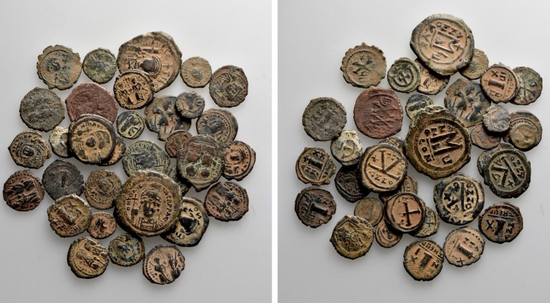 35 Byzantine Coins. 

Obv: .
Rev: .

. 

Condition: See picture.

Weigh...