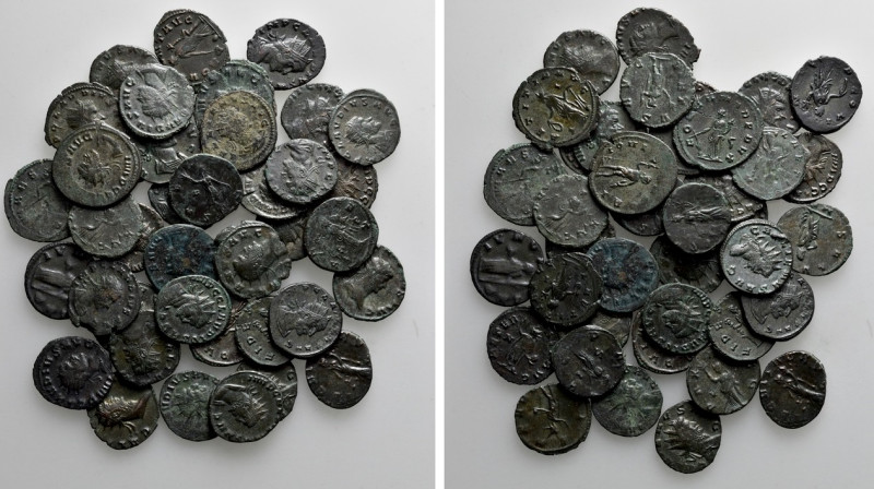 40 Antoniniani; Gallienus, Claudius Gothicus etc. 

Obv: .
Rev: .

. 

Co...