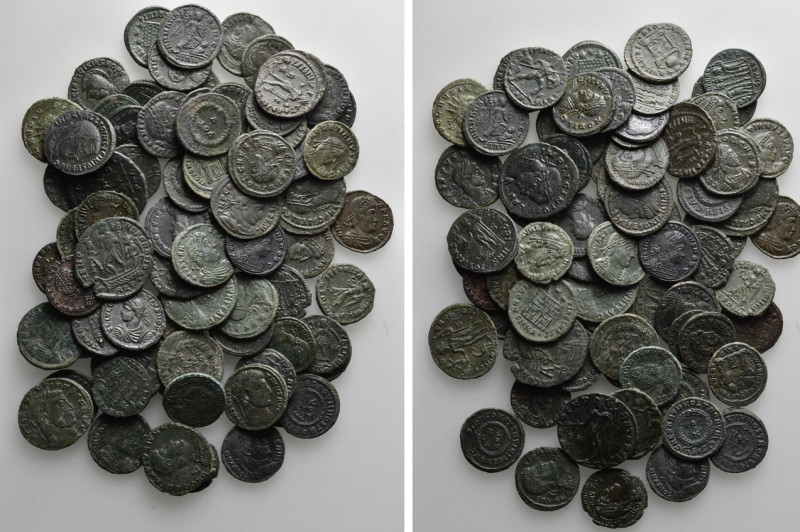 Circa 75 Roman Coins. 

Obv: .
Rev: .

. 

Condition: See picture.

Wei...