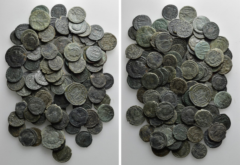 Circa 100 Roman Coins. 

Obv: .
Rev: .

. 

Condition: See picture.

We...