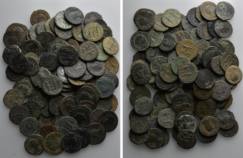 Circa 100 Roman Coins; Mostly Antoniniani. 

Obv: .
Rev: .

. 

Condition...