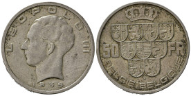 BELGIO. 50 Francs 1939. Ag. BB