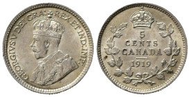 CANADA. Giorgio V. 5 Cents 1919. Ag. FDC