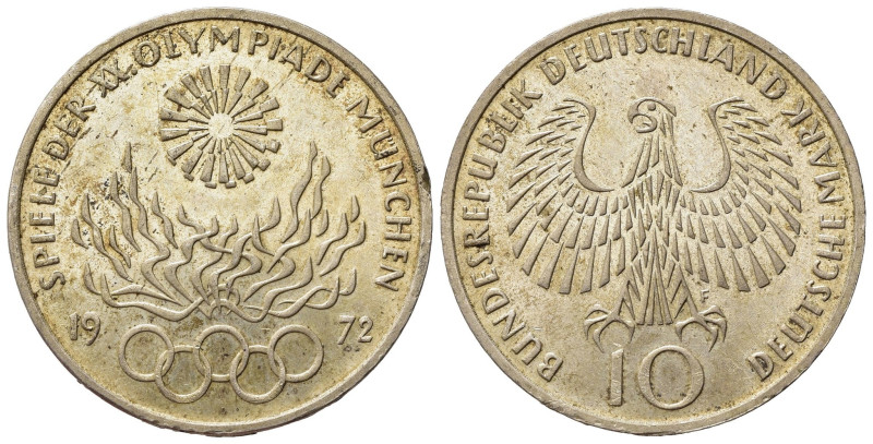 GERMANIA. 10 Mark 1972 F. Ag. qFDC