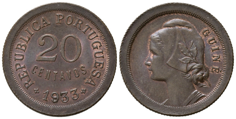 GUINEA BISSAU. 20 Centavos 1933. Km 3. FDC