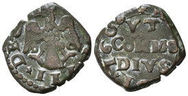 MESSINA. Filippo III (1598-1621). Grano 1608 sigle DC. AE (2,68 g). MIR 351/1; Sp.116. BB+