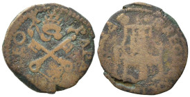 REGGIO EMILIA. Leone X (1513-1521). Bagattino Cu (2,02 g). MIR 721/1. Raro. B