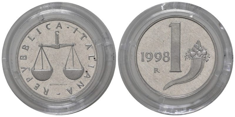 Repubblica Italiana. 1 lira 1998. Proof