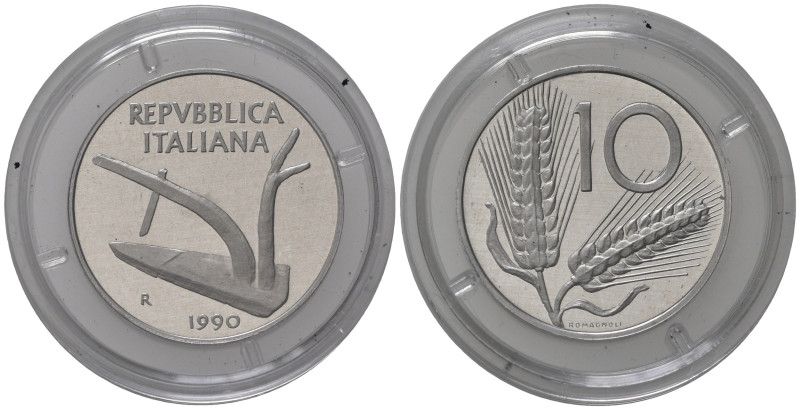 Repubblica Italiana. 10 lire 1990. Proof