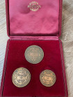 Medaglie. Cofanetto con 3 medaglie riproduzioni di monete di Gorizia. Johnson. FDC