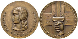Medaglie Mondiali. Romania. Medaglia 1941. AE (14,66 g - 31,7 mm). Appiccagnolo rimosso. SPL
