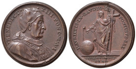 MEDAGLIE PAPALI. Benedetto XIII (1724-1730). Medaglia 1724 (anno I). AE (14,18 g - 31,5 mm) Opus Hamerani. SPL
