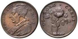 MEDAGLIE PAPALI. Benedetto XIII (1724-1730). Medaglia Anno I "La Rosa degli Orsini". AE (5,62 g - 23,19 mm). Coniata. Hamerani. La medaglia, emessa in...