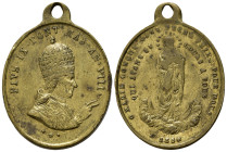 Medaglie Papali. Pio IX (1846-1870). Roma. Medaglia 1854 anno VIII. AE dorato (2,61 g). qSPL