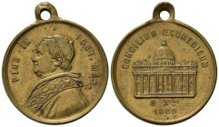 Medaglie Papali. Pio IX (1846-1870). Roma. Medaglia 1869 Concilio Ecumenico. AE dorato (4,00 g). SPL