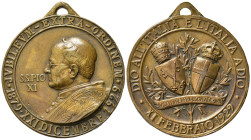 Medaglie papali. Pio XI. Medaglia 1929. AE (12,65 g - 31,7 mm) Opus Minocchi. Cusumano Modesti 195 (var. nella legenda del dritto). Colpetto al bordo....