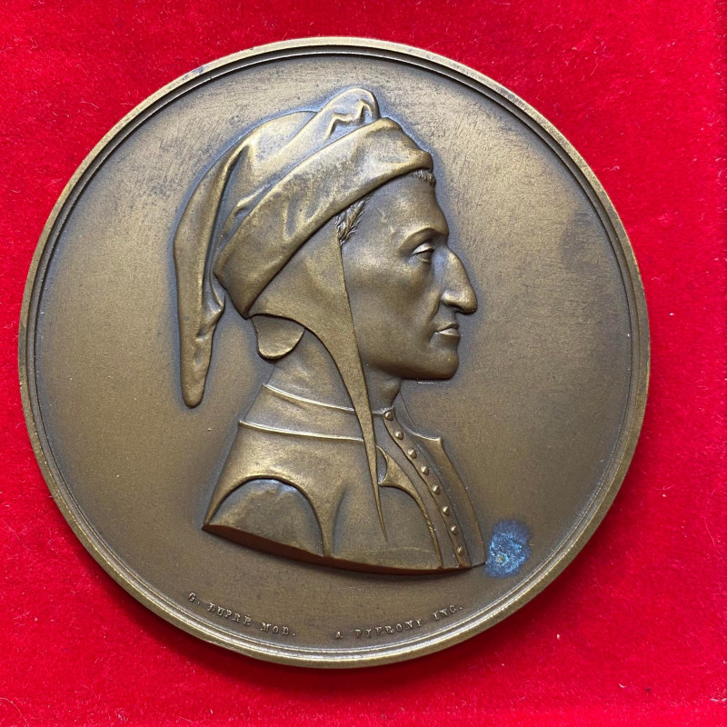 PERSONAGGI. Dante Alighieri. Medaglia "Al Gran Precursore dell'Italia Una nel Se...