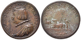 PERSONAGGI. Paolo Giordano II Orsini (1591-1656) Duca di Bracciano e Principe consorte di Piombino. Medaglia AE (9,36 g - 27,47 mm). SPL