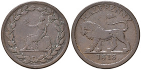 Gran Bretagna. Token 1/2 penny 1813. Cu. qBB