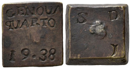 Peso monetale. Genova. Quarto (6,28 g - 24 lire). SPL