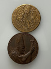 Medaglie papali. Giovanni Paolo II. Lotto di 2 medaglie. Cu. FDC