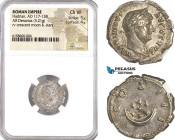 Roman Empire, Hadrian (117-138 AD) AR Denarius (125-128 AD) Rome Mint (3.21g) Crescent, Moon & Stars, RIC 202, with much remaining luster!, NGC Ch VF,...