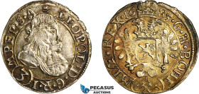 Austria (Bohemia) Leopold I, 3 Kreuzer 1685 C I K, Kuttenberg Mint, Silver (1.64g) Herinek 1500, with lovely old cabinet toning, Choice UNC, a Rare pi...