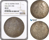 Austria, Karl VI, Taler 1737 (2) Hall Mint, Silver, Dav-1056, Lustrous grey cabinet toning! NGC MS62