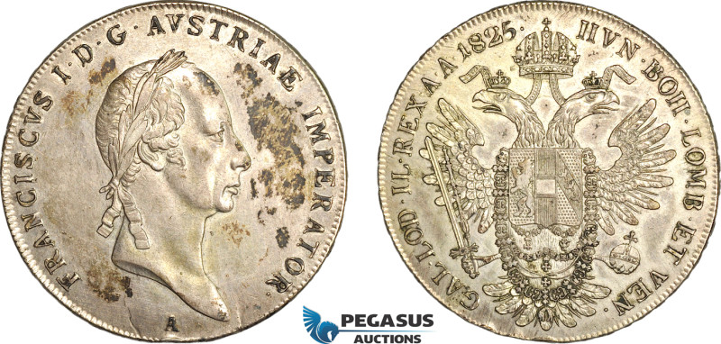 Austria, Franz II, Taler 1825 A, Vienna Mint, Silver (28.11g) Dav-9, Small die c...