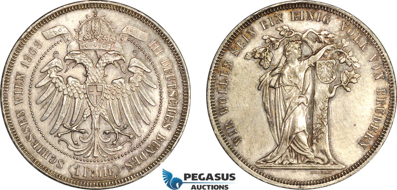 Austria, Franz Joseph, Taler 1868, Vienna Mint, Silver, KM# X M8 (Third German S...