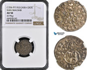 Bulgaria, Ivan Sracimir (1356-97) Gros ND, Silver (0.99g) NGC AU58