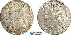 France, Louis XVI, Ecu 1784 A, Paris Mint, Silver (29.54g) Gad. 356, Adjustment marks, lustrous EF-UNC