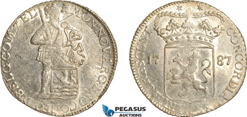 Netherlands, Zeeland, Silver Ducat 1787, Silver (28.07g) Dav-1848, Well struck, ...
