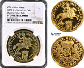 Netherlands, "Ducaton Restrike" Medal (1 oz) 2021 R, Utrecht Mint, Gold, KM# --, Mintage: 50 pcs, NGC PF70 Ultra Cameo, includes COA+ Original box!