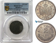 Romania, Ferdinand I, Pattern 2 Lei 1924, Brussels Mint, Lead (10.16g) Plain edge, Medal alignment, Schäffer/Stambuliu 134 Var. (Unpublished metal and...