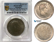 Romania, Carol II, Pattern 100 Lei 1932, London Mint, Tin (10.39g) Plain edge, Medal rotation, Schäffer/Stambuliu 151 Var. (Unpublished metal) Broad s...