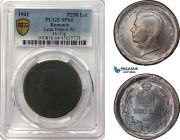 Romania, Mihai I, Pattern 250 Lei 1941, Bucharest Mint, Lead (16.07g) Plain edge, Coin rotation, Schäffer/Stambuliu (Unpublished), Broad struck! PCGS ...