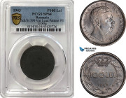 Romania, Mihai I, Pattern 100 Lei 1943, Bucharest Mint, Lead (13.80g) Plain edge, Coin rotation, Schäffer/Stambuliu 190-Var., (Unpublished metal) PCGS...