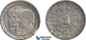 Romania, Mihai I, Pattern Medallic 20 Lei 1944, Bucharest Mint, Lead (7.95g) Plain edge, Medal rotation, Schäffer/Stambuliu 192-Var., (Unpublished met...