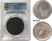 Romania, Mihai I, Pattern 25000 Lei 1946, Bucharest Mint, Lead (16.93g) Plain edge, Medal rotation, Schäffer/Stambuliu (Unpublished) Broad struck, PCG...