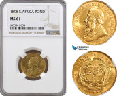 South Africa (ZAR) 1 Pond 1898, Pretoria Mint, Gold, KM# 10, NGC MS61