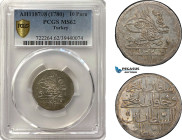 Turkey (Ottoman Empire), Abdülhamid I, 10 Para AH1187//8, Kostantiniye Mint, Silver, KM# 383, PCGS MS62